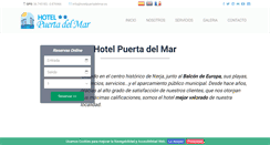 Desktop Screenshot of hotelpuertadelmar.es